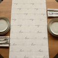 thumbnail image 5 of Table Runners 90 Inches Long Dress Scarves, Valentine's Day Farmhouse Coffee/Dining/Kitchen Table Runner for Living Room, Red Love Polka Dots Line Minimalist Beige 13x90 Inch, 5 of 9