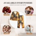 thumbnail image 7 of Fotbe Golden Winged White Horse Pattern Long Sleeve Pajama Set for Women,Sleepwear Set,2-piece Loungewear Set,Soft PJs Comfy Nightwear with Pockets -, 7 of 7
