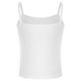 thumbnail image 2 of Haitryli Kids Girls Camisole Vest Spaghetti Straps Dance Tank Tops Workout Training Vest Undershirts White 8-10, 2 of 7