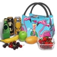 thumbnail image 3 of Easygdp Beach Flamingo Trio Bolsa de Almuerzo Insulada Reutilizable, Bolsa de Mano y Bandolera para Oficina, Trabajo, Viajes, 3 of 6