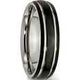 thumbnail image 4 of Titanium Polished Black Ip-Plated 6mm Grooved Band (Size 6) Made In China tb317-6, 4 of 5