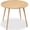 Natural, variant on WSWJY Round 35.5in Dining Table for 4 w/Sturdy Wood Finish Steel Legs, Mid Century Modern, Space-Saving, Small Space Circle Dinette for Home, Kitchen, Apartment - Pecan