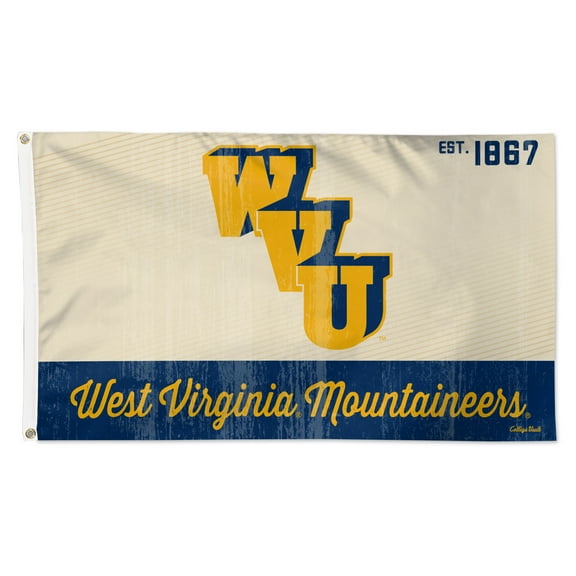 WinCraft West Virginia Mountaineers 3- x 5- Single-Sided College Vault Deluxe Flag
