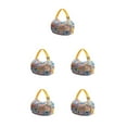 thumbnail image 3 of mmirethe Organize Travel Essentials Foldable Storage Bag Travel-friendly Beach Bag yellow plaid 5Set, 3 of 6