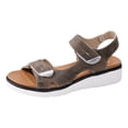 thumbnail image 5 of Rokment Orthopedic Walking Sandals for Women with Arch Support Comfortable Leather Memory Foam Wedge Heels Non Slip Work Summer Shoes Brown Size 6.5, 5 of 6