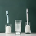 thumbnail image 1 of Cepillo de botella de mango largo con limpiador de pajitas oculto - Esponja y cabeza de cerdas de doble cara para vasos, tazas y botellas de agua, 1 of 7