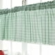thumbnail image 1 of Cenefa corta de cocina con medias cortinas para ventanas opacas romanas (cuadros verdes) Ehuebsd Libre de BPA, 1 of 9