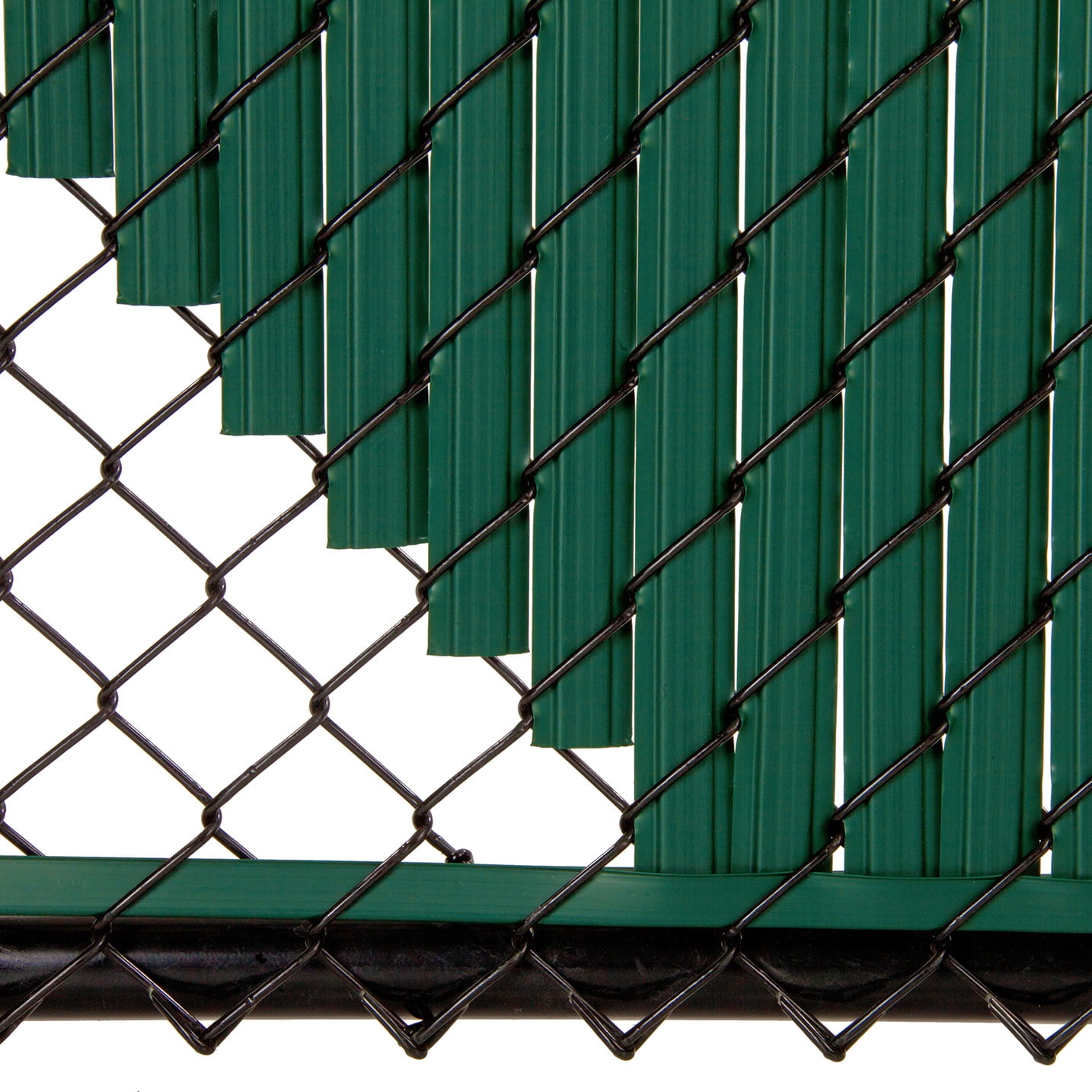Maximum Privacy Green SoliTube Slats™ for 4ft Chain Link Fence