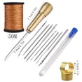 thumbnail image 2 of 9 Pcs Heavy Duty Leather Sewing Needles Set, Tapered Canvas Needles with Nylon Thread, Upholstery Repair Kit for Car Seats Sofa Carpets, Brwon, 2 of 7