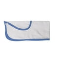 thumbnail image 3 of Linteum Textile (12-Pack, 15x34) Cotton Terry Adult Bibs with Velcro Closure - White w/Blue piping, 3 of 6