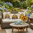 thumbnail image 6 of Outdoor Pillow Cover Sunflower Red Truck Set of 2 Waterproof Throw Pillowcases Vintage Floral Leaf Decorative Patio Furniture Pillows for Couch Garden Indoor & Outdoor Use, 6 of 9