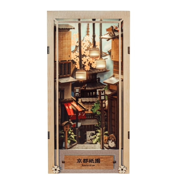 Kit de manualidades Anavrin Kyoto Gion Book Nook 3D de madera
