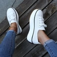 thumbnail image 4 of 2024 New Spring Sneakers, Women Casual Breathable Sport Shoes Lace-up Outdoor Canvas Walking Shoes, 4 of 4
