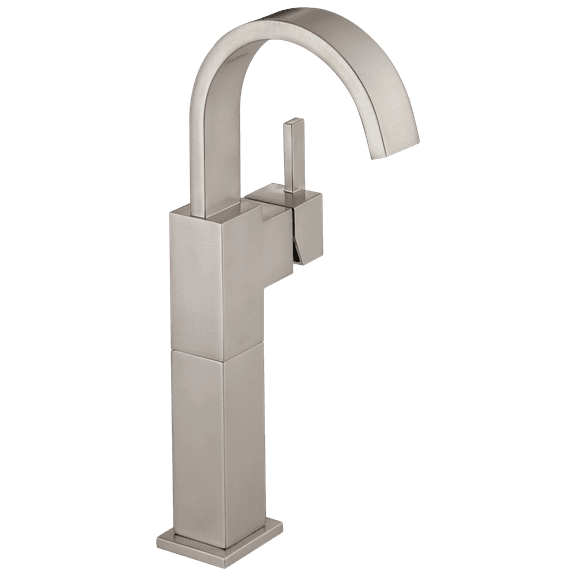 Delta Vero Single Handle Vessel Bathroom Faucet, Stainless