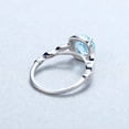 thumbnail image 4 of Genuine Blue Topaz Ring in 925 Sterling Silver, 2.5 Carat Halo Engagement Ring, 4 of 7