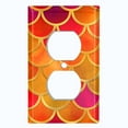 thumbnail image 2 of Metal Light Switch Plate Outlet Cover Mermaid Orange MER013, 2 of 13