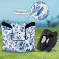 thumbnail image 6 of Haosy Blue and White Porcelain Floral Golf Mallet Putter Cover Strong Magnetic Leather Golf Club Headcover Closure, 6 of 7