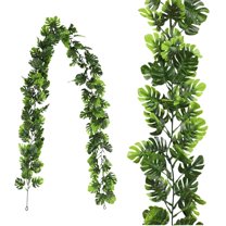 Konghyp Artificial Green Vines Nordic Home Fireplace Decoration, Christmas Thanksgiving Decor Pendant, Realistic Faux Foliage, Versatile Wall Hanging, Scandinavian-Inspired Garland