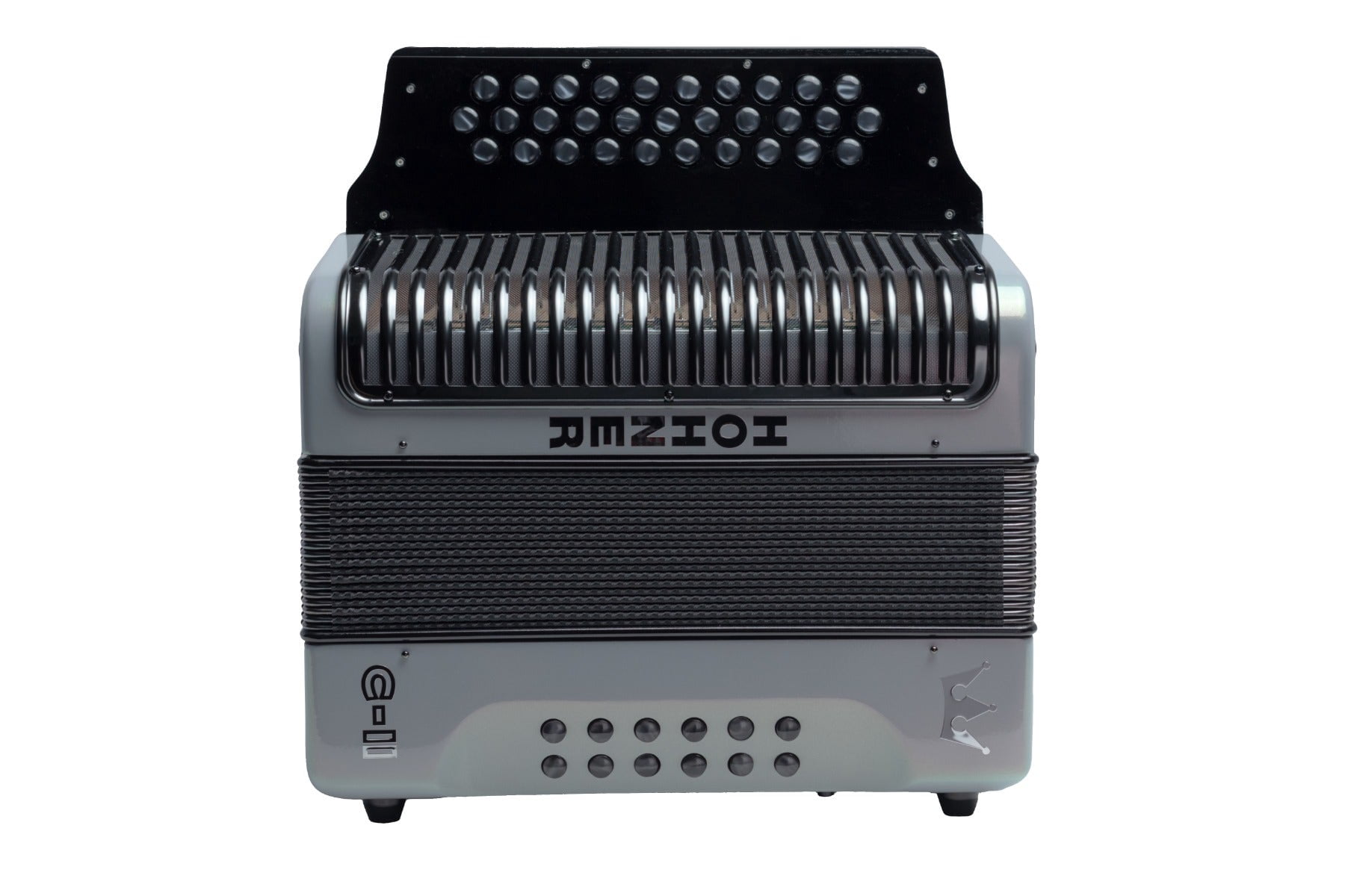 Hohner Corona C-II Diatonic F/Eb/Bb Accordion (Silver Rainbow)