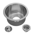 thumbnail image 4 of Stainless Steel Small Kitchen Sinks for RV Outdoor Use Round Shape 11 Inch Silver Drainage 1Pcs, 4 of 5