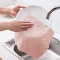 thumbnail image 4 of Bewildely Paño de cocina, vajilla absorbente, toalla de trapo de fibra superfina, accesorios de limpieza lavables reutilizables, carne rosa, 1 Type3 NO3, 4 of 6