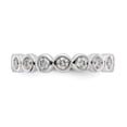 thumbnail image 3 of 14K White Gold Ring Band Eternity Diamond Round Polished 1ct Bezel Set , Size 9, 3 of 5