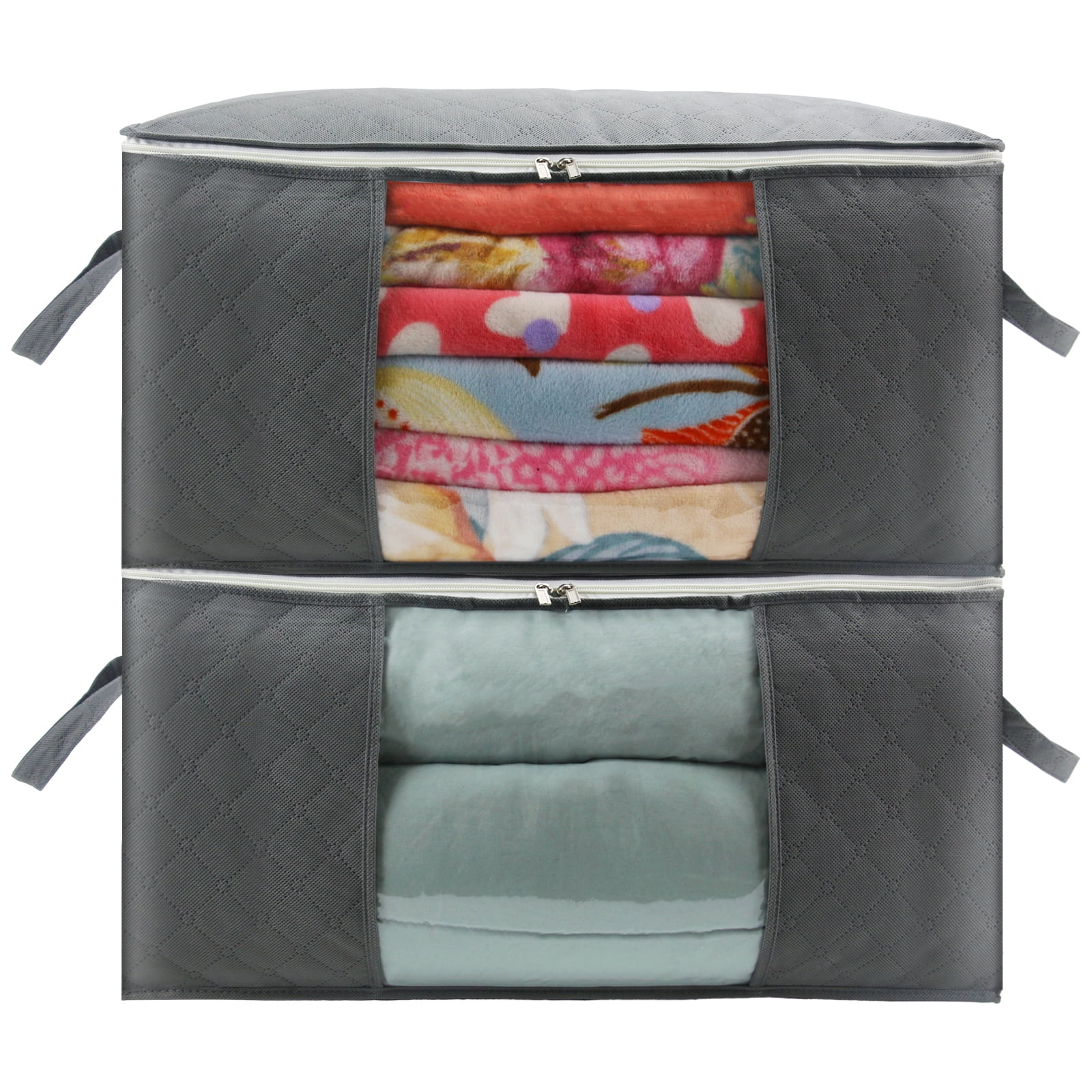 Large Capacity Clothes Storage Bag Organizer with Reinforced Handle
