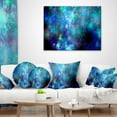 thumbnail image 3 of Designart Light Blue Starry Fractal Sky - Contemporary Throw Pillow - 16x16, 3 of 4