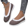 thumbnail image 2 of YOUYEDIAN Loafers for Women Fall Winte Fleece Lined Comfortable Warm Slip On Flats Casual Fuzzy Soft Shoes, 2 of 5