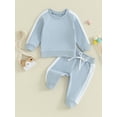 thumbnail image 4 of Lamuusaa Baby Girls 2-piece Outfit,Long Sleeve Sweatshirt with Elastic Waist SweatpantsClothes, 4 of 9