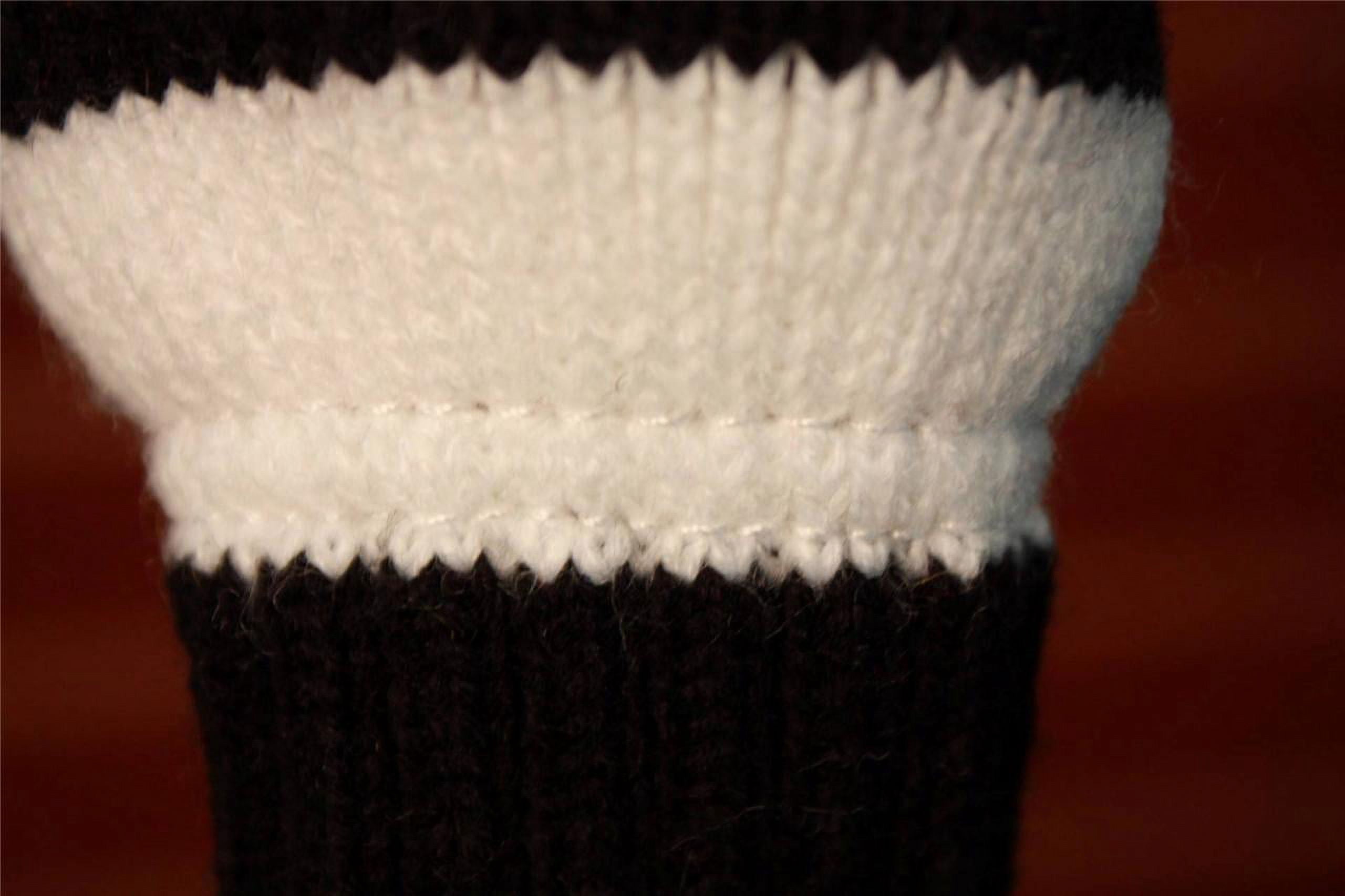 Majek #3, 4, 5, 6, & 7 Hybrid Combo Pack Rescue Utility Black & White Golf Headcover Knit Pom Pom Retro Classic Vintage Head Cover