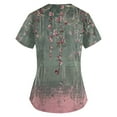 thumbnail image 3 of IYYVV Floral Printed Nursing Scrubs Shirts for Women 2024 New Fun Medical Plus Size Scrub Tops with Pockets Army Green 5XL, 3 of 3