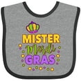 thumbnail image 3 of Inktastic Mister Mardi Gras with Crown and Dots Boys Baby Bib, 3 of 4
