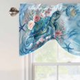 thumbnail image 5 of Sea Turtles Tie Up Valances Curtain, Adjustable Kitchen Pink Flower Shell Starfish Ocean Life Watercolor Valances for Windows Decor, Rod Pocket Short Curtains Set for Bedroom/Bathroom, 54"x18", 5 of 9