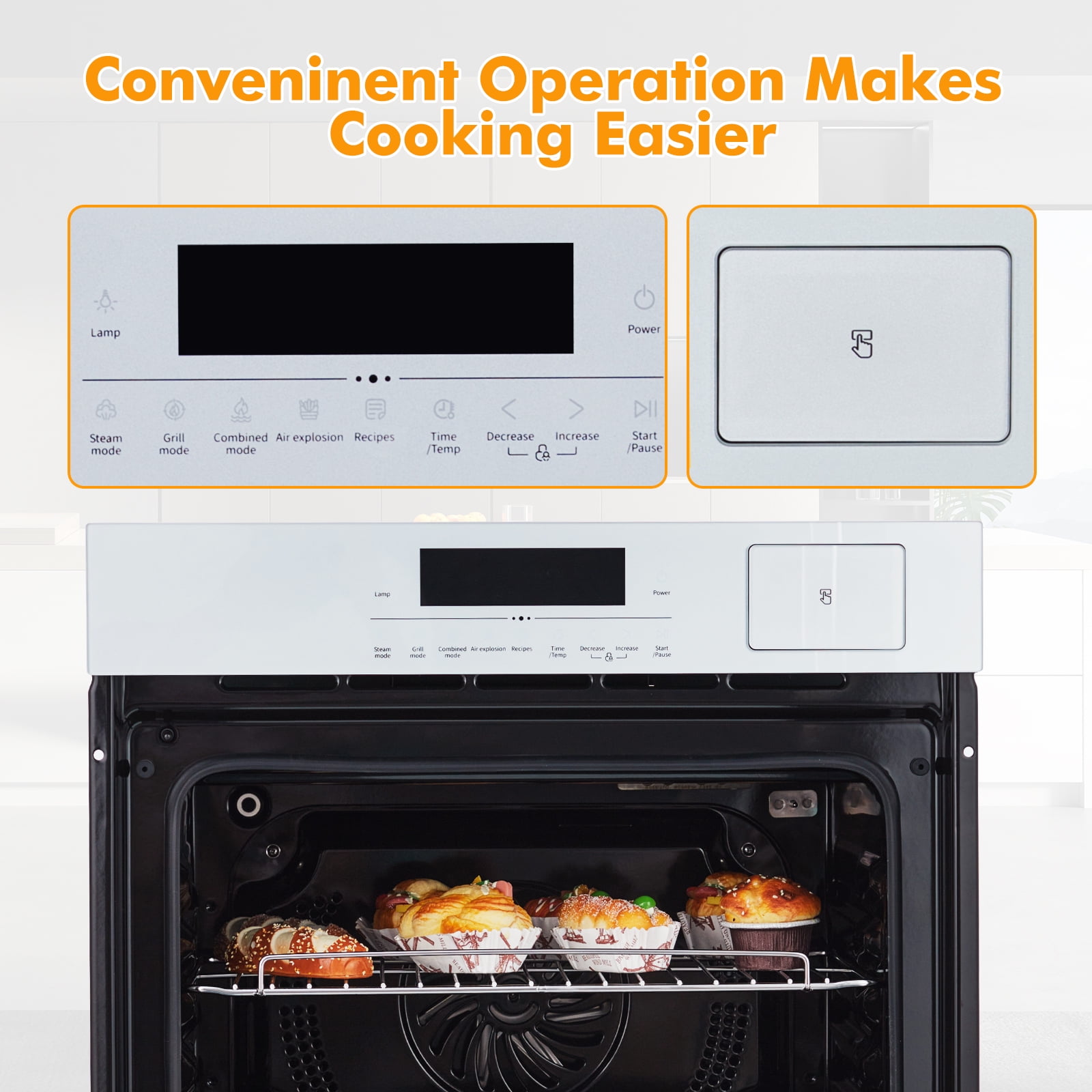 Tzou 24" 3000W Electric Single Wall Oven