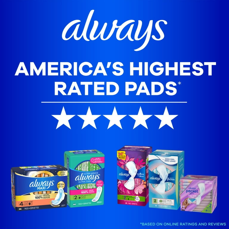 Always ZZZ Overnight Disposable Period Underwear Size XL, 7 Count