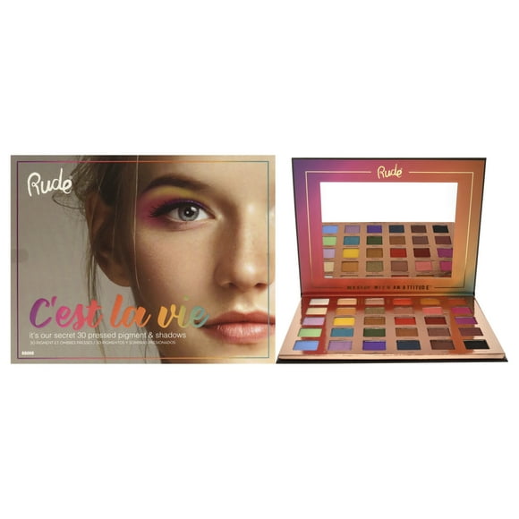 Paleta de sombras de ojos Cest La Vie 30 de Rude Cosmetics para mujeres: sombra de ojos de 1,13 oz Rude Cosmetics Sombra 1.13 oz