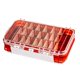 thumbnail image 2 of Caja de aparejos de pesca impermeable con bandejas de doble cara y sello grande extraíble Rojo, 2 of 9