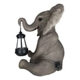 thumbnail image 6 of Ebros Pachy Elephant Garden Patio Figurine W/ Solar LED Lantern Lamp 13.75"H, 6 of 9