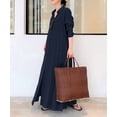 thumbnail image 2 of sicmoss Women's Blue Long Sleeve Button Up Maxi Shirt Dress Loose Fit with Pockets, 2 of 7