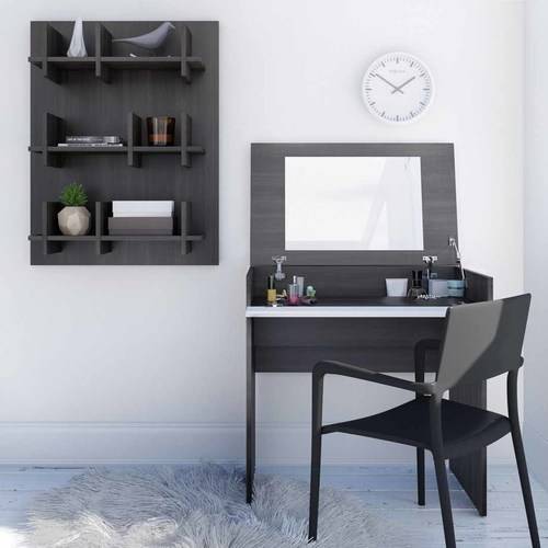 Nexera Allure Bookcase Wall Panel, Ebony