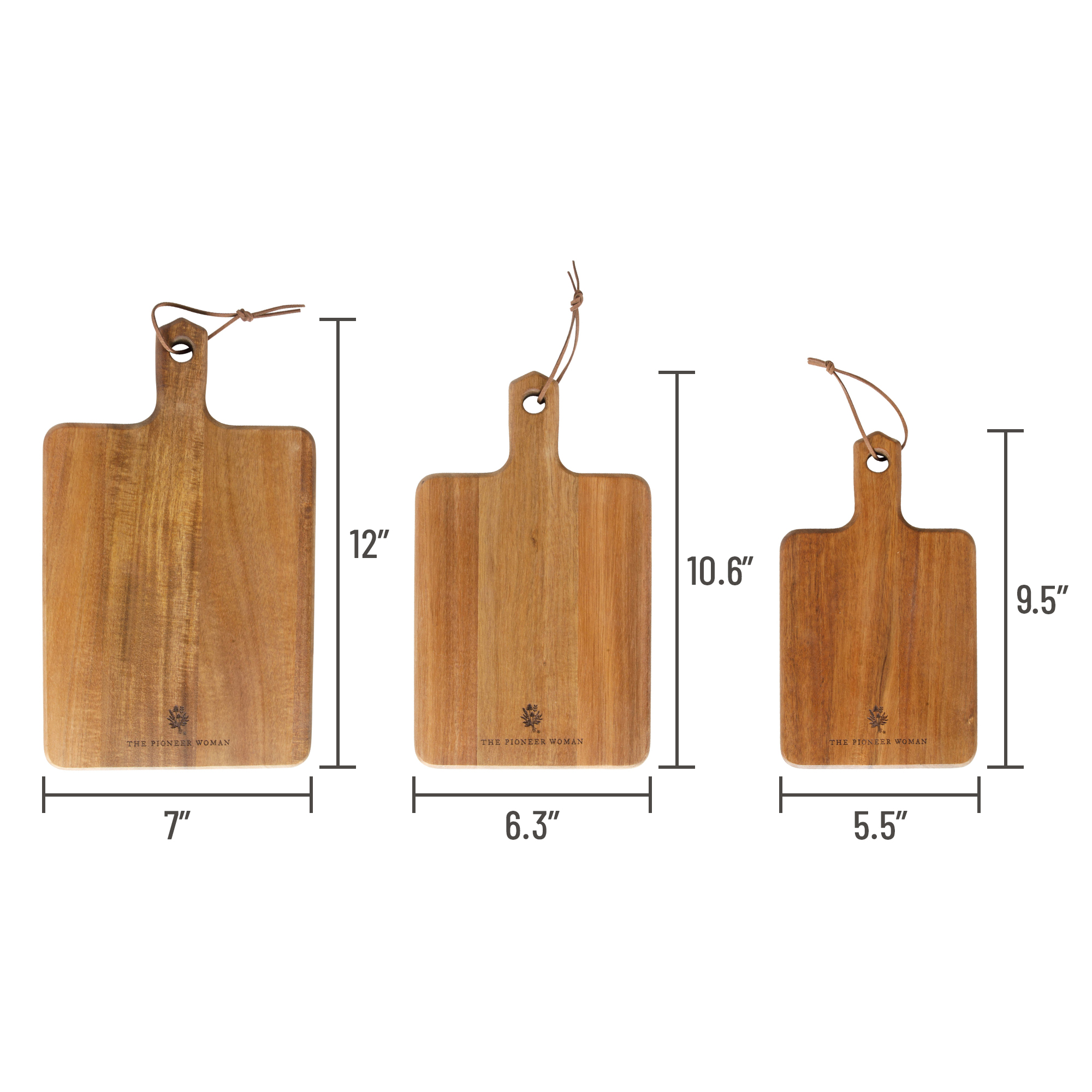 The Pioneer Woman 3-Piece Acacia Wood French Cutting Boards photo 5