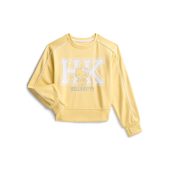 Hello Kitty Toddler & Big Girls Active Graphic Sweatshirt with Long Sleeves, Sizes 12M-12
