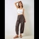 thumbnail image 5 of Pantalones Anchos y Holgados para Mujer, Estilo Palazzo Harén, Informales, con Cintura Elástica y Bolsillos. Café L, 5 of 10