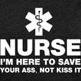 thumbnail image 3 of CafePress - Nurse Attitude Saying T Shirt - Womens Football Shirt, 3 of 4
