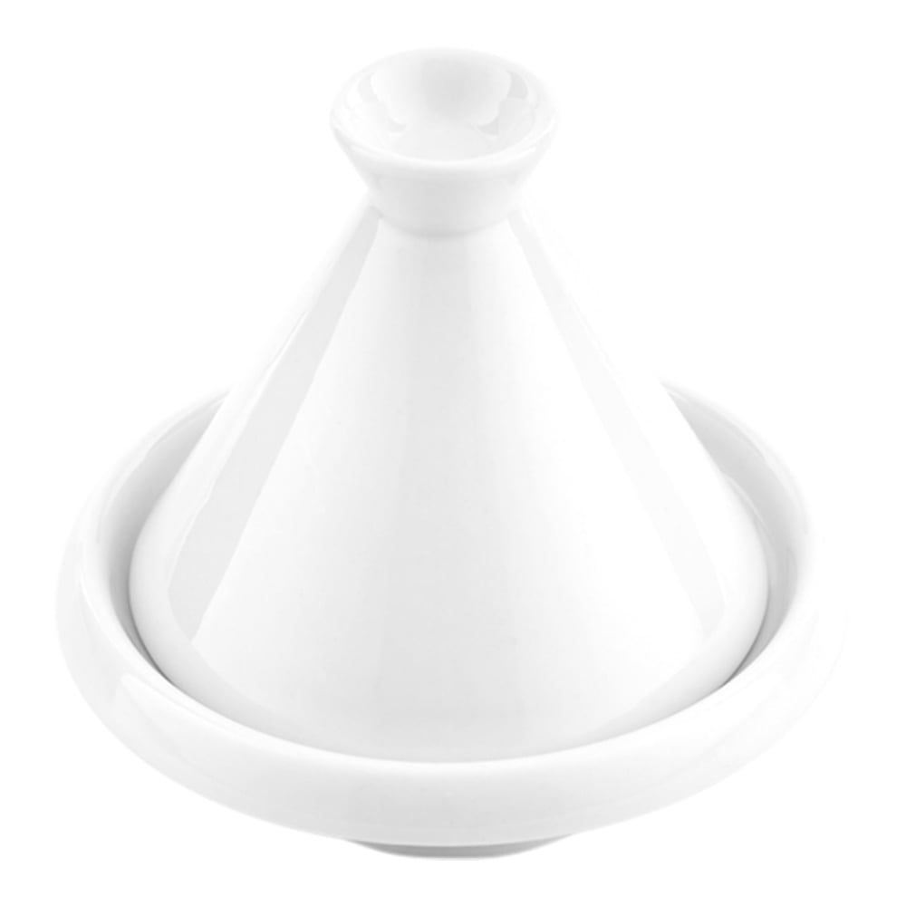 Round White Porcelain Mini Tajine - 3 1/2 x 3 1/2 x 3 1/2 