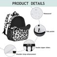 thumbnail image 4 of Black and White Leopard Print Pattern Backpack for School, Cute School Bag with Adjustable Shoulder Straps and Padded Back, 15"x11.42"x5.5", 4 of 5