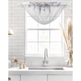 thumbnail image 4 of Waterfall Valances for Windows, Purple Spring Floral Kitchen Sheer Valance Curtains, Summer Botanical Weeping Vintage Rod Pocket Elegant Swag Valances for Living Room Bedroom, 47.2"x38.5", 2 Panel, 4 of 8