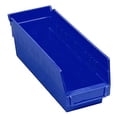 thumbnail image 2 of Nestable Shelf Storage Bin, Plastic, 4-1/8"W x 11-5/8"D x 4"H, Blue, Lot of 24, 2 of 4