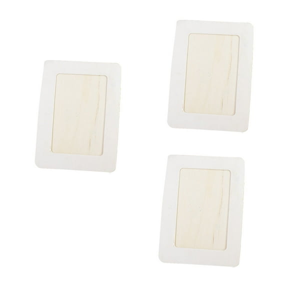 HINTRMENT Home Decoration Photo Frame Beige Wood 3Pcs 5.5X7.5In